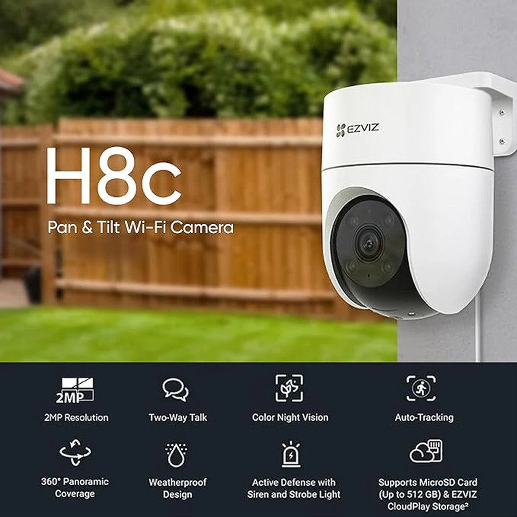 EZVIZ H8C – Caméra WiFi Motorisée 360°