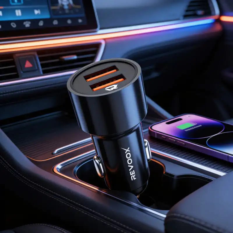 REVOOX Chargeur Voiture + Câble USB-C (RCC-UC03)